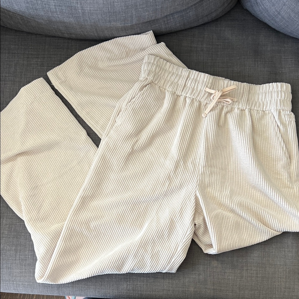 BDG Cream Corduroy Drawstring